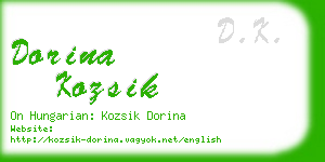 dorina kozsik business card